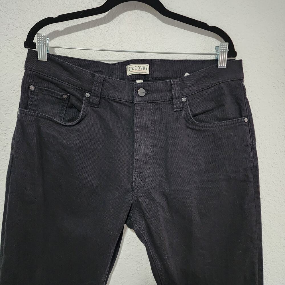 Tecovas Mens Black Demin Jeans Straight Leg Western Bootcut Style 36x32 - Picture 4 of 12
